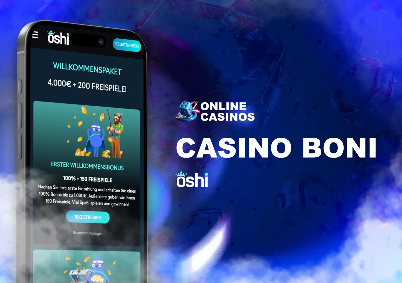 Überblick über Bonusmodelle bei Oshi Casino inklusive grundlegender Bedingungen